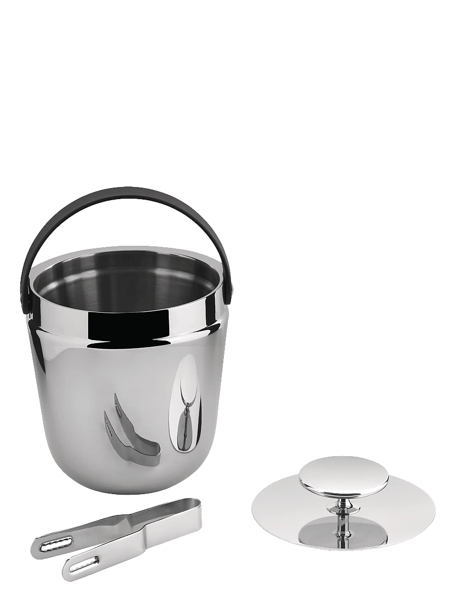Alessi - Double-walled ice bucket in 18/10 stainless steel Handle in thermoplastic Isslev in 18/10 - eiseimer - steel - 1