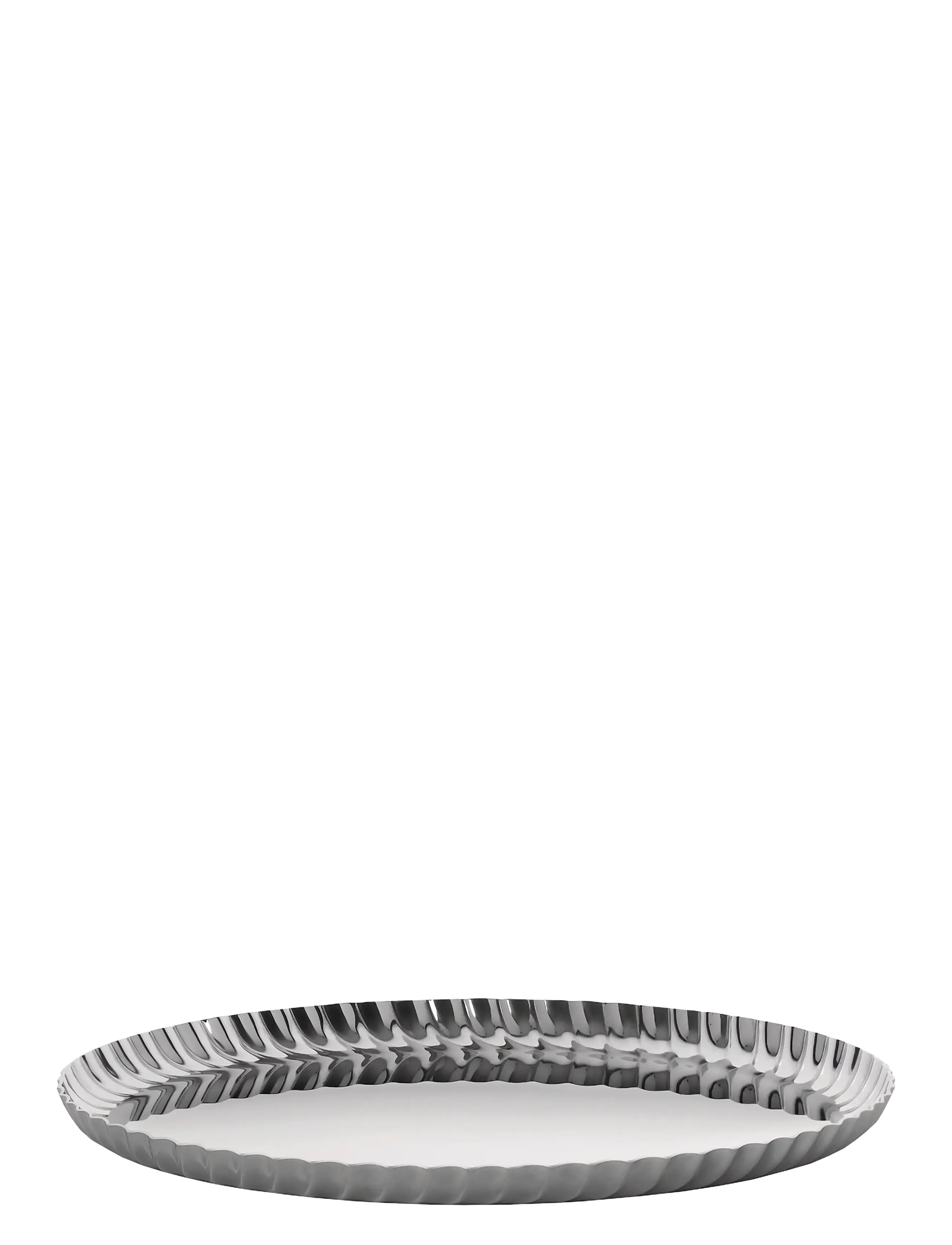 Alessi Round tray in 18/10 stainless steel - Alessi - STEEL / silver