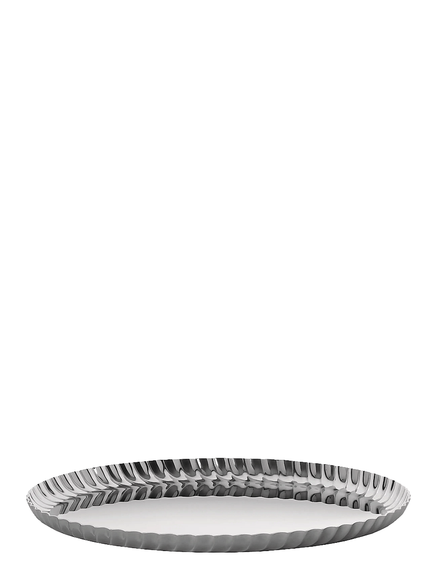 Alessi - Round tray in 18/10 stainless steel - kandikud - steel - 1
