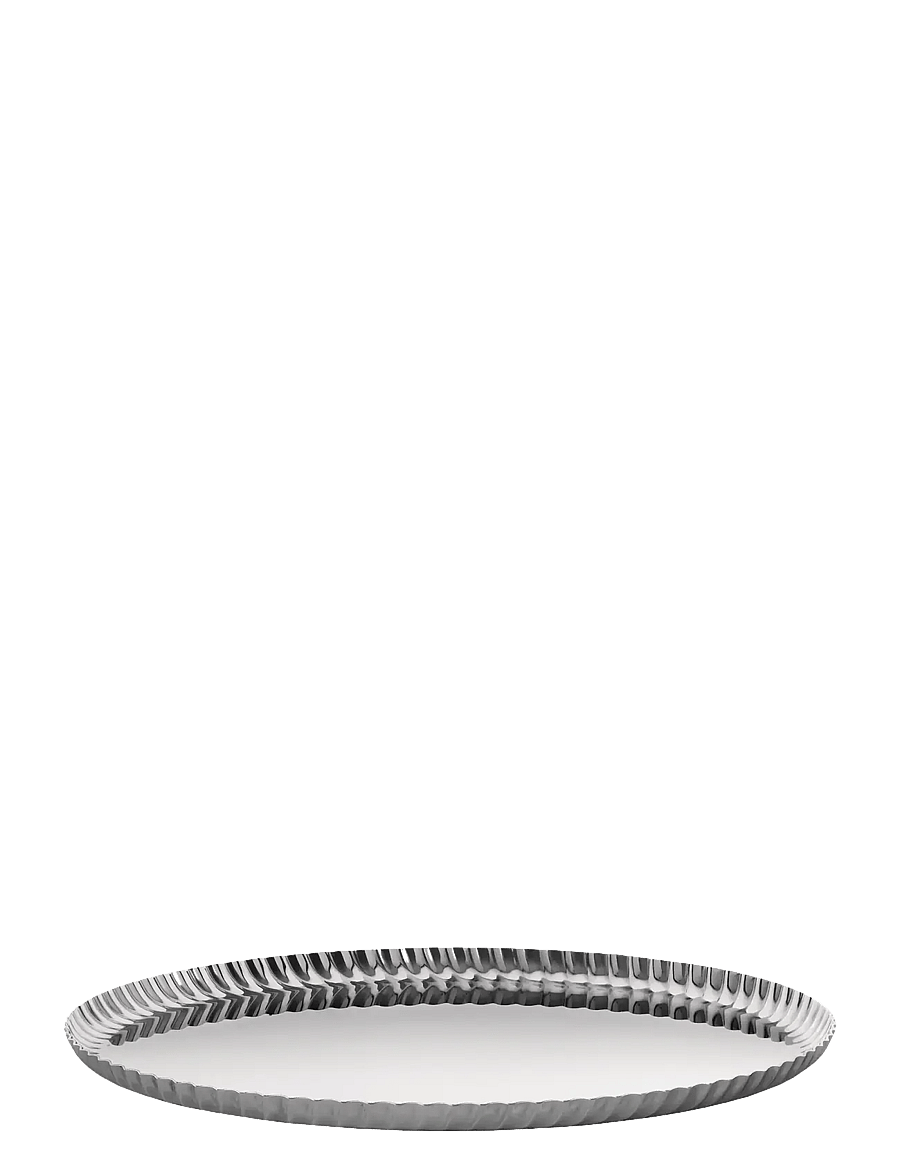 Alessi - Round tray in 18/10 stainless steel - padėklai - steel - 0