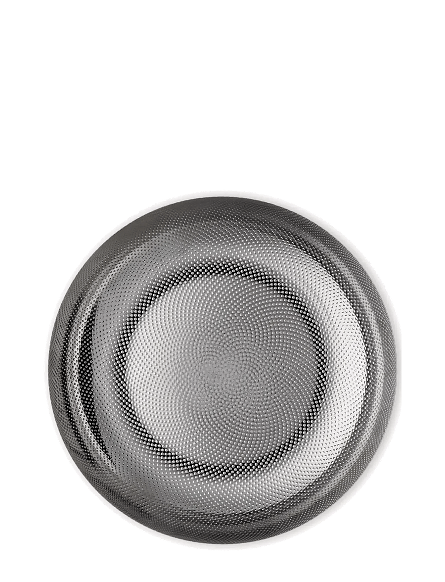 Alessi - Round basket in 18/10 stainless steel with relief decoration - obstschalen - steel - 1