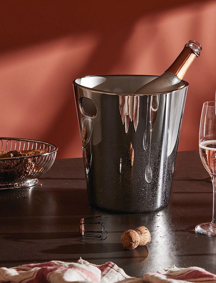Alessi - Wine cooler in 18/10 stainless steel, mirror-polished - pudelijahutid - steel - 0
