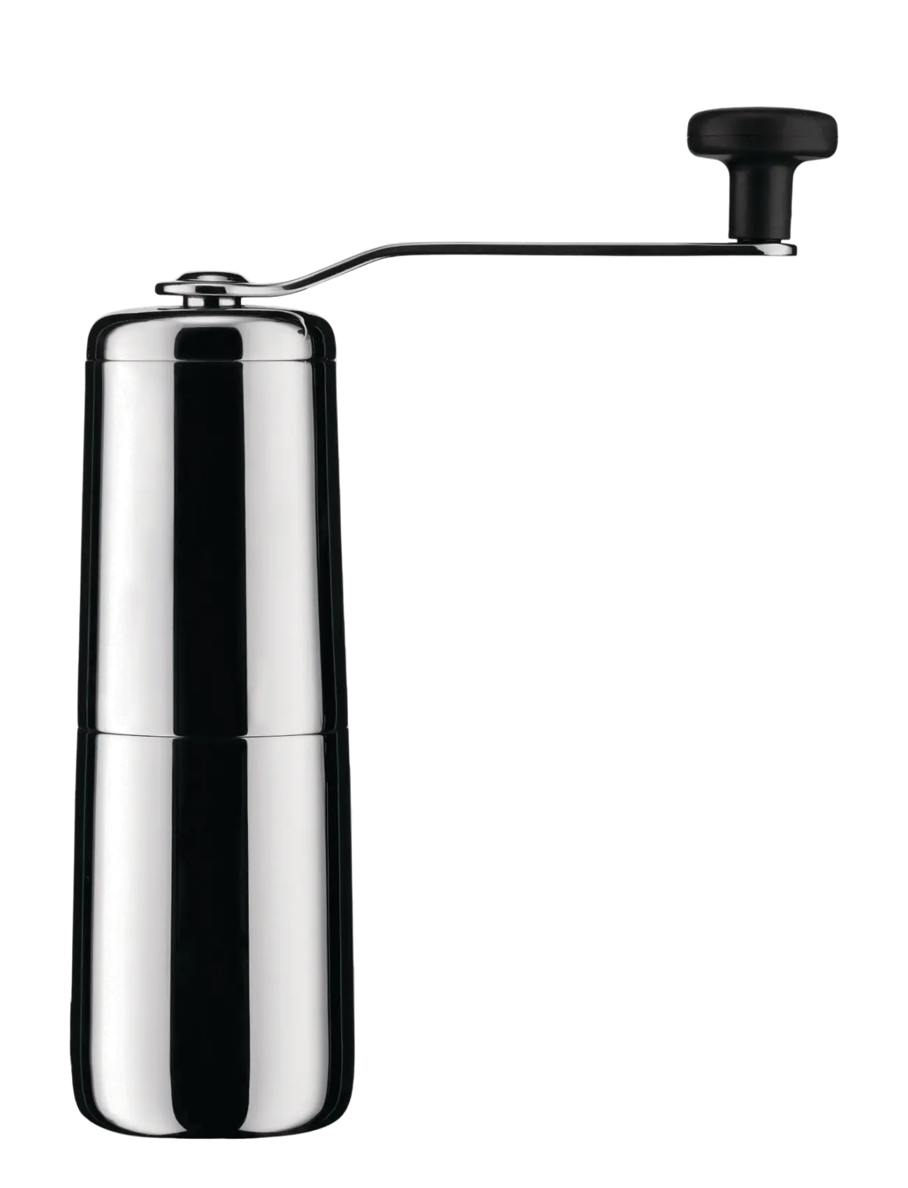Alessi Coffee Grinder In 18/10 Stainless Steel With Knob In Thermoplastic Resin, Coffee Kværn, Sølv, Str: 16X16X21.5CM
