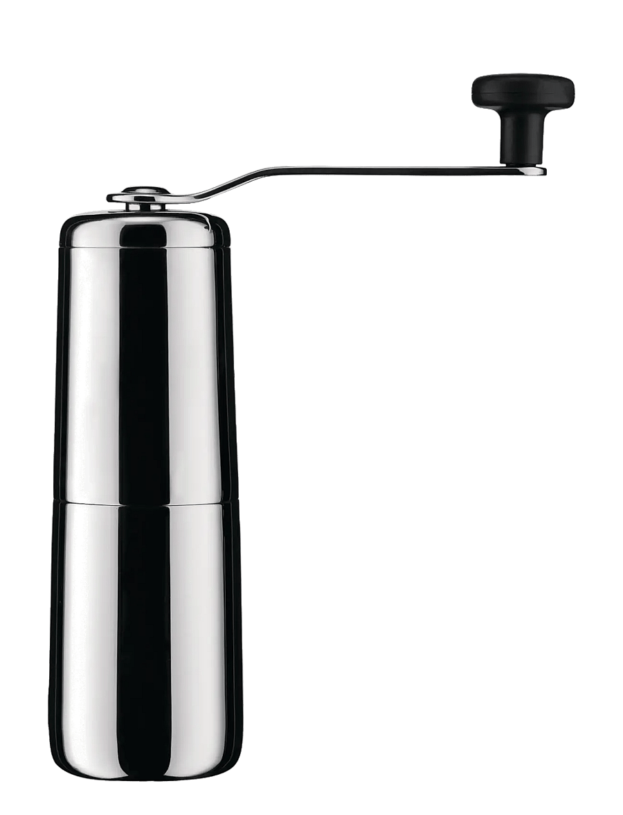 Alessi - Coffee grinder in 18/10 stainless steel with knob in thermoplastic resin - kohvitarvikud - steel - 1