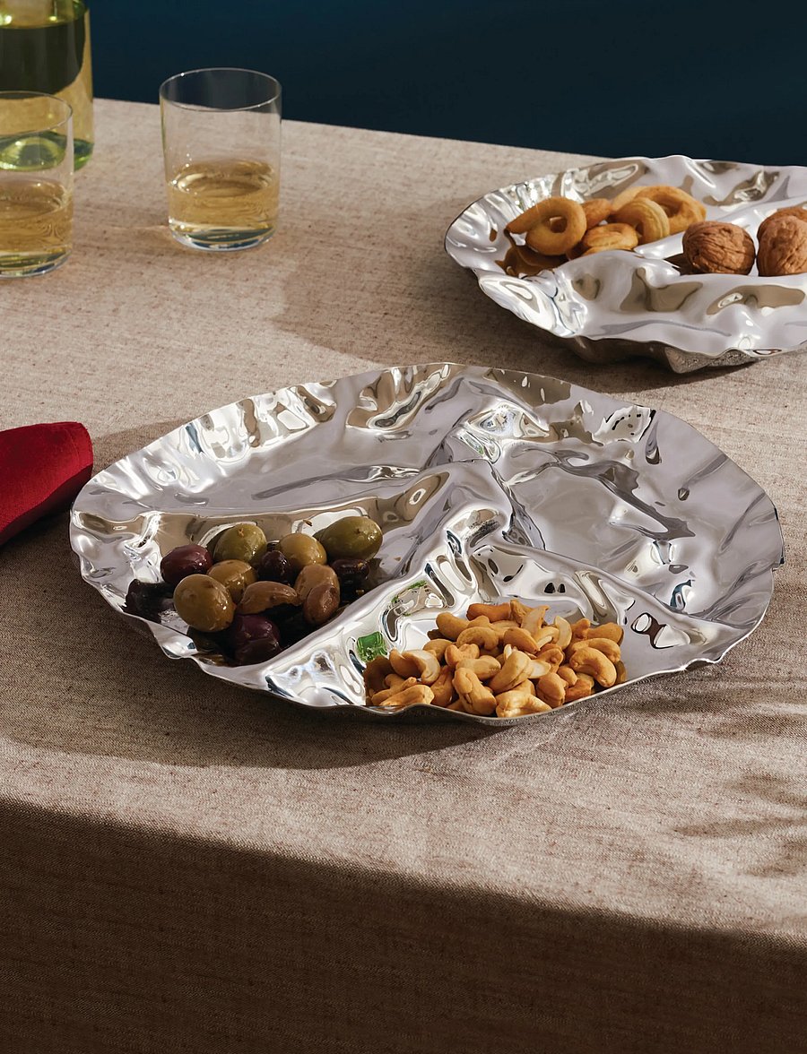 Alessi - Multi-part conch for hors d'oeuvres in 18/10 stainless steel, mirror-polished - dekoschalen - steel - 0