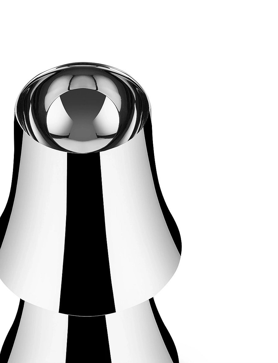 Alessi - Table lamp in 18/10 and thermoplastic Rechargeable battery with USB-C cable LED light 25W 5V - mobile lampen - steel - 3