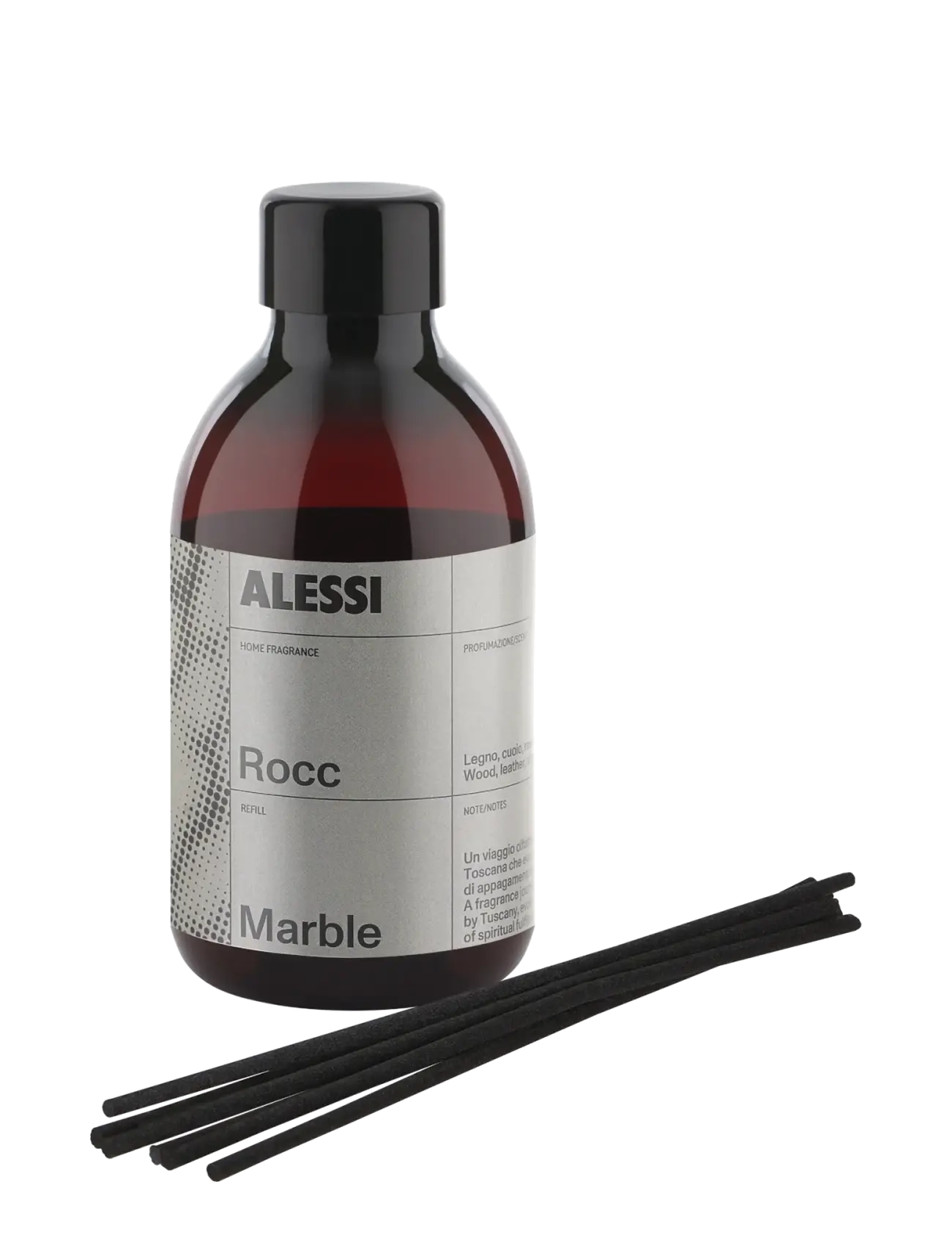 Alessi Refill and rattan sticks Marble scent - Kodulõhnastajad - STEEL / clear