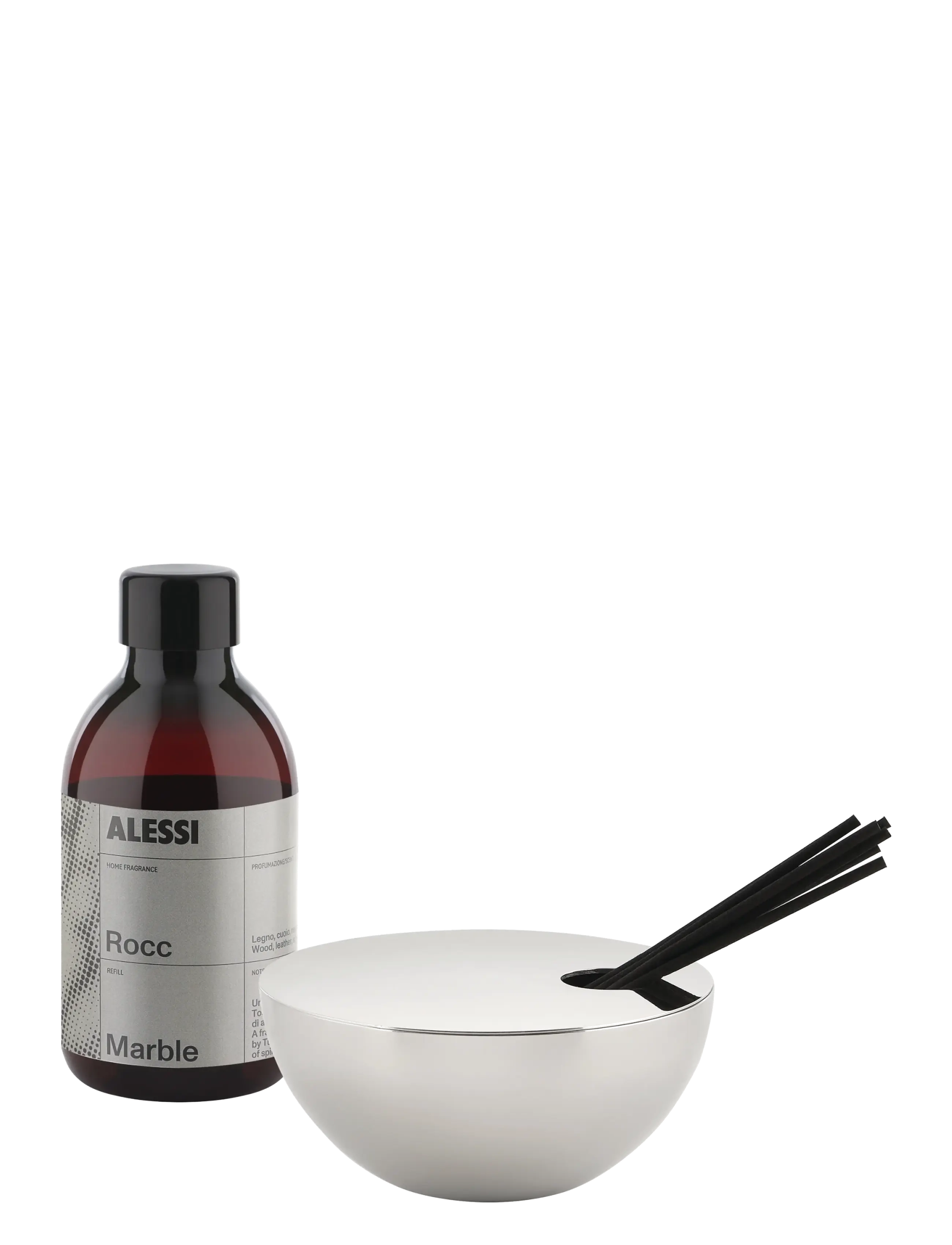 Alessi Refill and rattan reed Fragrance Amber - Smaržas - STEEL / silver
