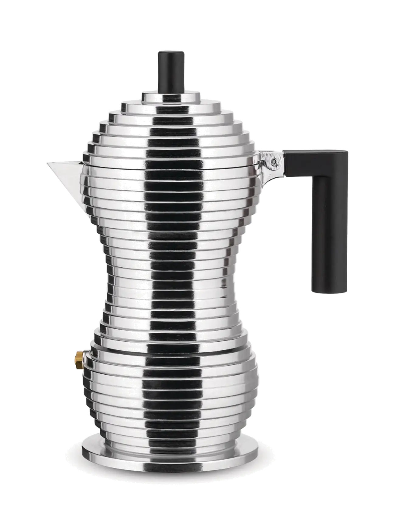 Alessi Espresso Maker In Aluminum Die-Cast Handle And Knob In Pa, Black Suitable For Induction 3 Cups, 3 CUPS, Black, Kaffemaskiner > Mokkakander, Uni