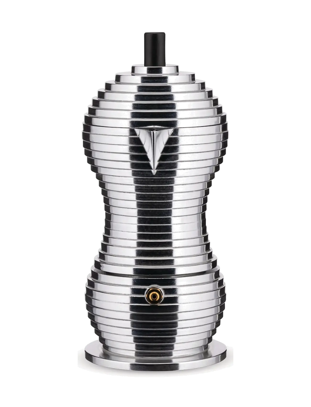 Alessi - Espresso maker in aluminum die-cast Handle and knob in PA, black suitable for induction 3 cups - black - 1