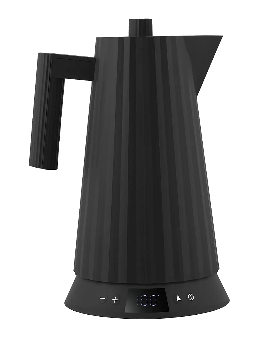Alessi - Electric kettle with temperature control, in thermoplastic, black European plug 1850–2200W - veekeetjad ja -keedukannud - black - 1