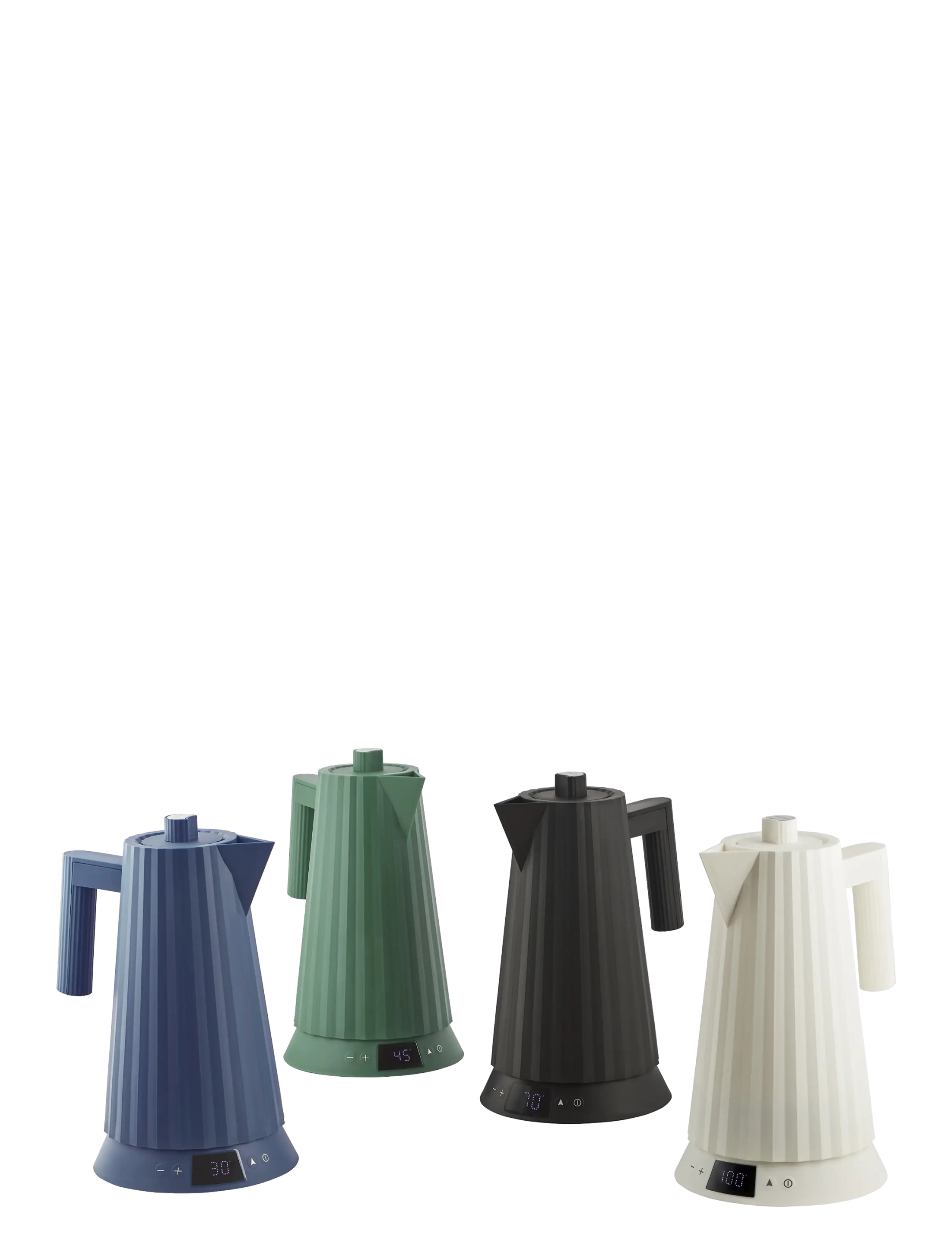 Alessi - Electric kettle with temperature control, in thermoplastic, green European plug 1850–2200W - green - 3