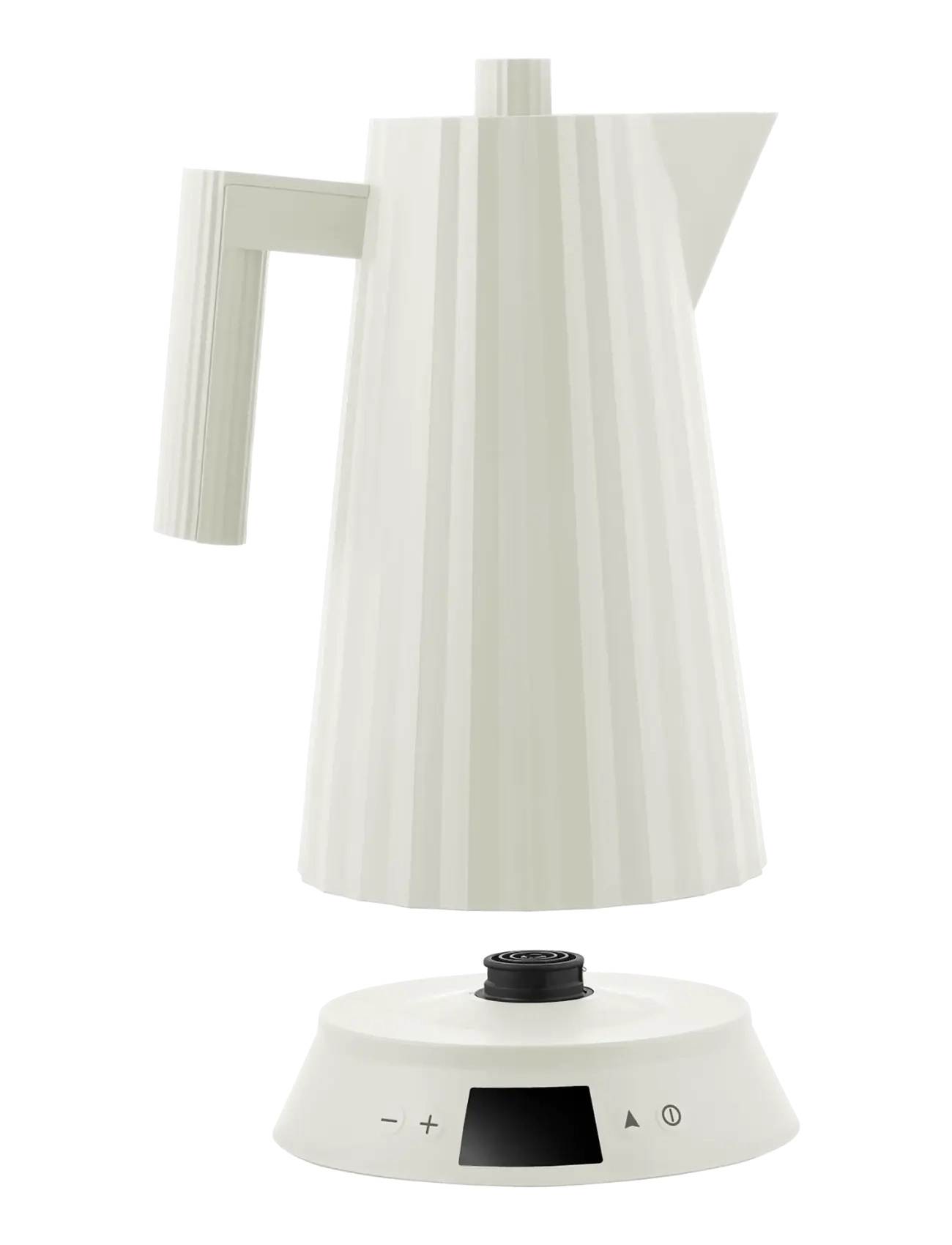 Alessi - Electric kettle with temperature control, in thermoplastic white European plug 1850–2200W - white - 2