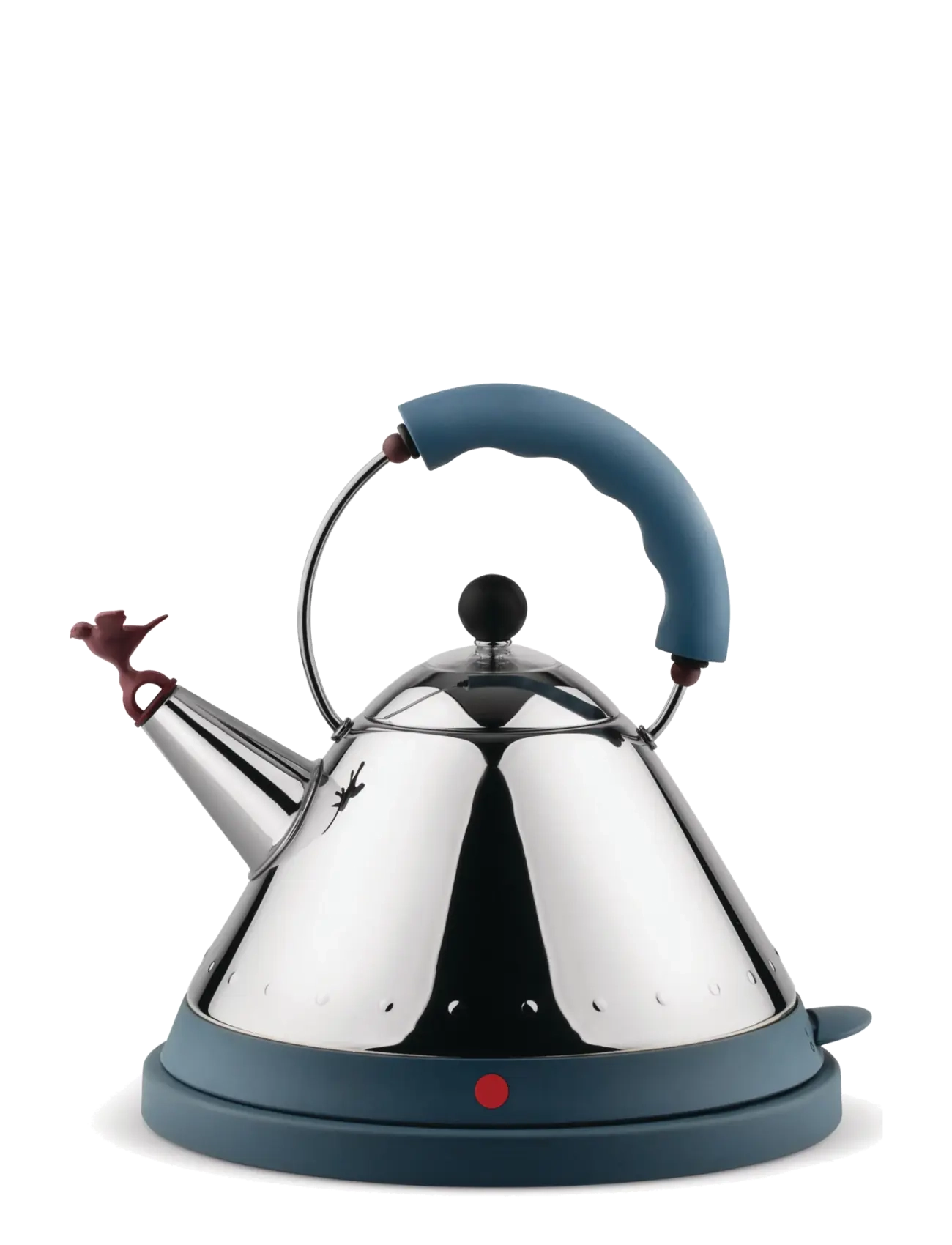 Alessi Cordless kettle in 18/10 with handle/base in thermoplastic resin lightblue Eu plug 2000W - View all - LIGHT BLUE / blue