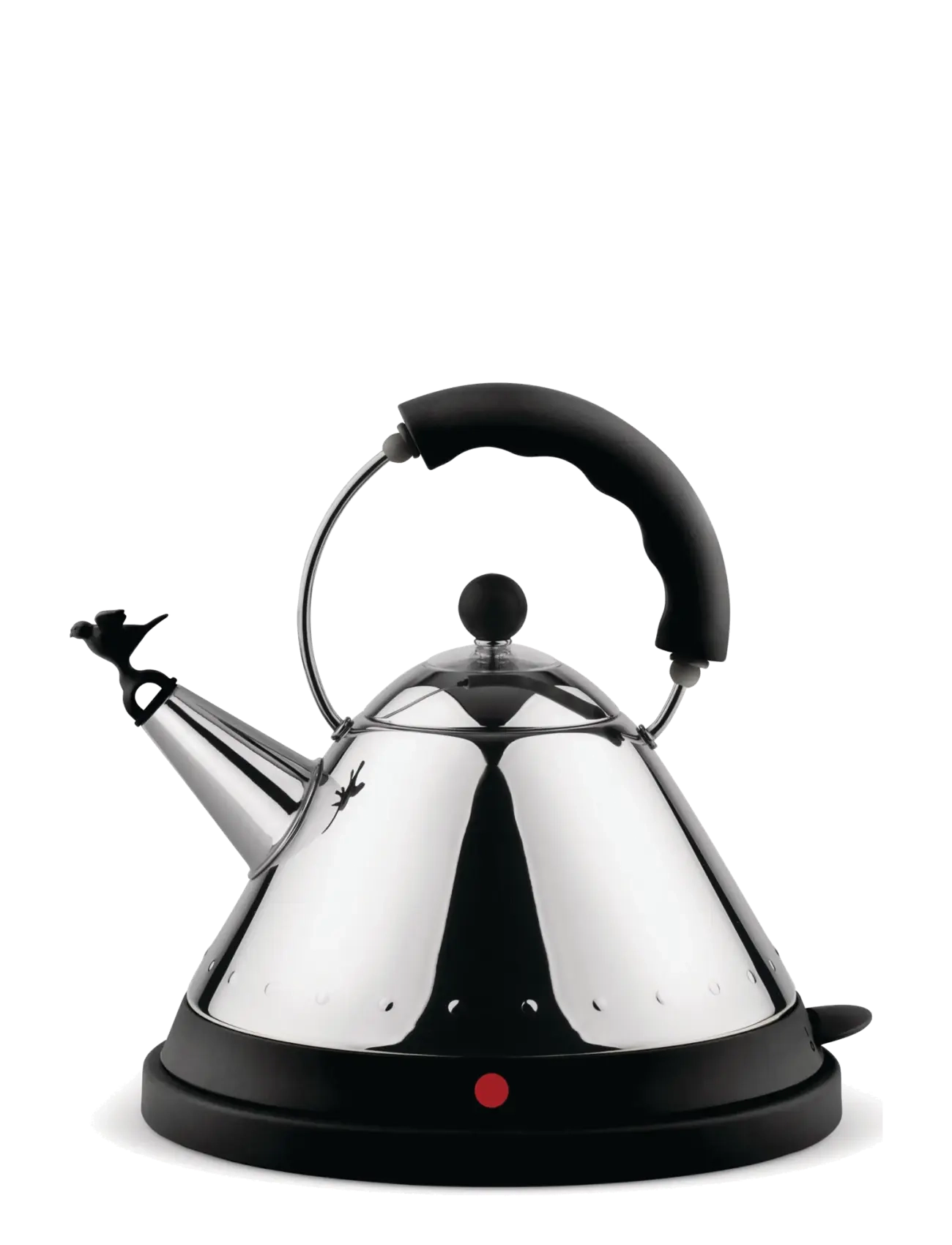 Alessi Cordless kettle in 18/10 with handle and base in thermoplastic resin black Eu plug 2000W - View all - BLACK / black