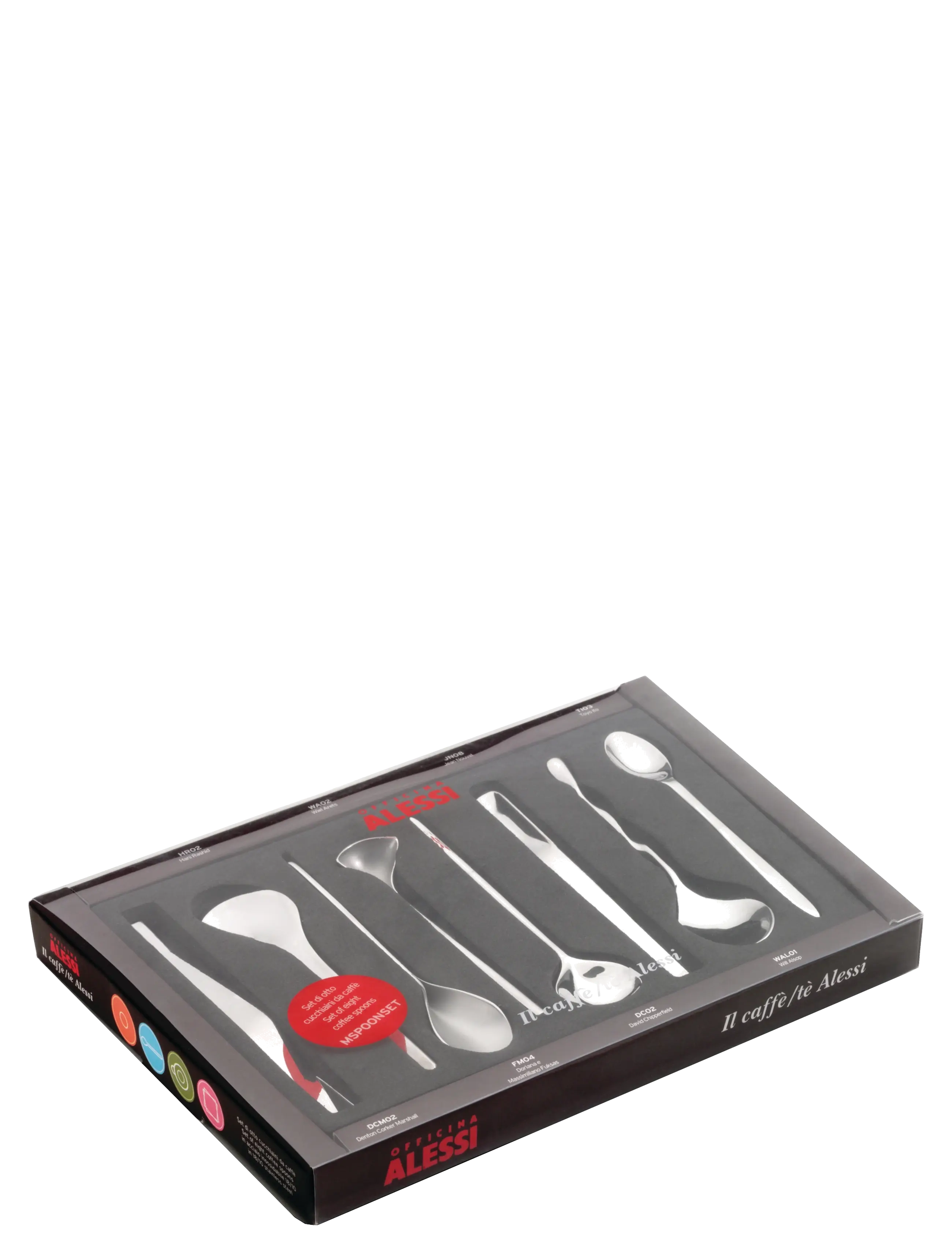 Alessi - Set of 8 coffee spoons in 18/10 stainless steel, mirror-polished - steel - 2