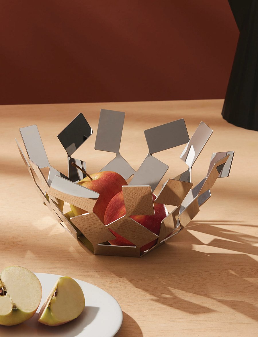 Alessi - Fruit holder in 18/10 stainless steel - puuviljakausid - steel - 3