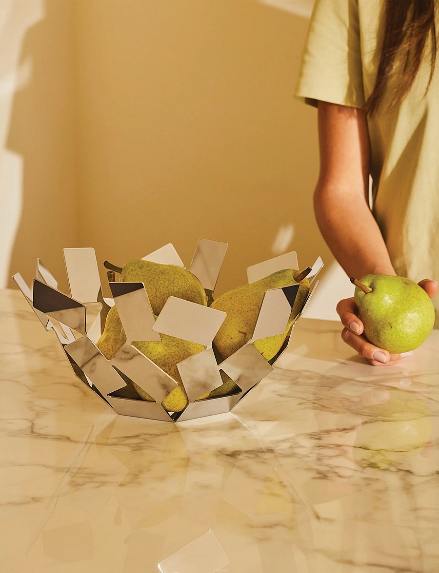 Alessi - Fruit holder in 18/10 stainless steel - puuviljakausid - steel - 4
