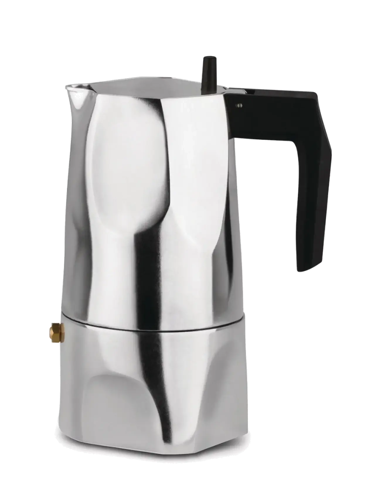 Alessi Espresso maker in die-cast aluminum Handle and knob in thermoplastic, black 3 cups - Küche - BLACK / black