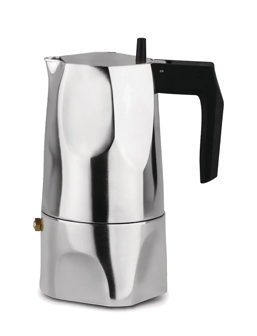 Alessi - Espresso maker in die-cast aluminum Handle and knob in thermoplastic, black 3 cups - moka-töpfe - black - 1