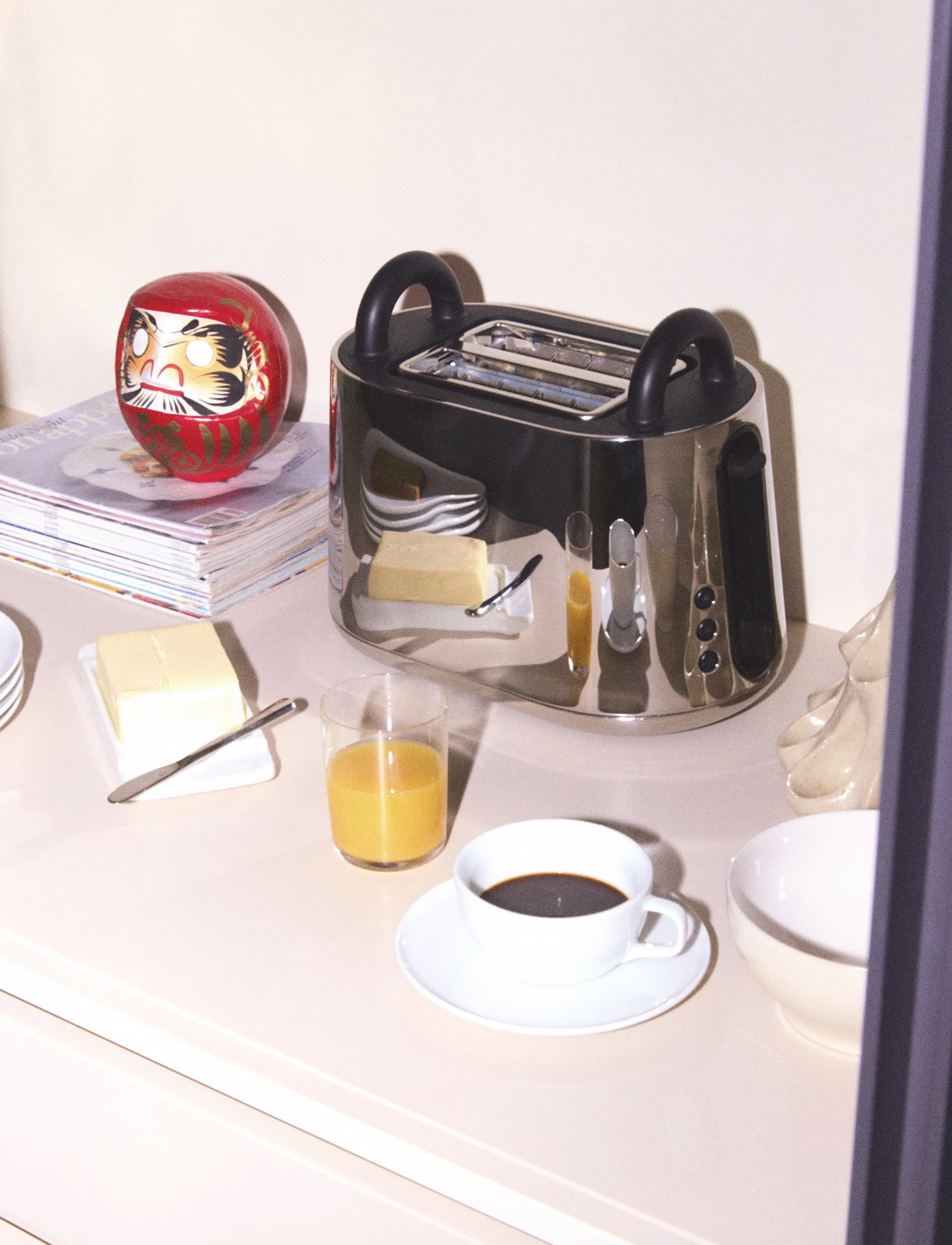 Alessi Bread Grate In 18/10 Stainless Steel And Thermoplastic, Black European Plug 775-925W, 925 W, Kitchen Appliances, Schwarz - Toasters, Homeware