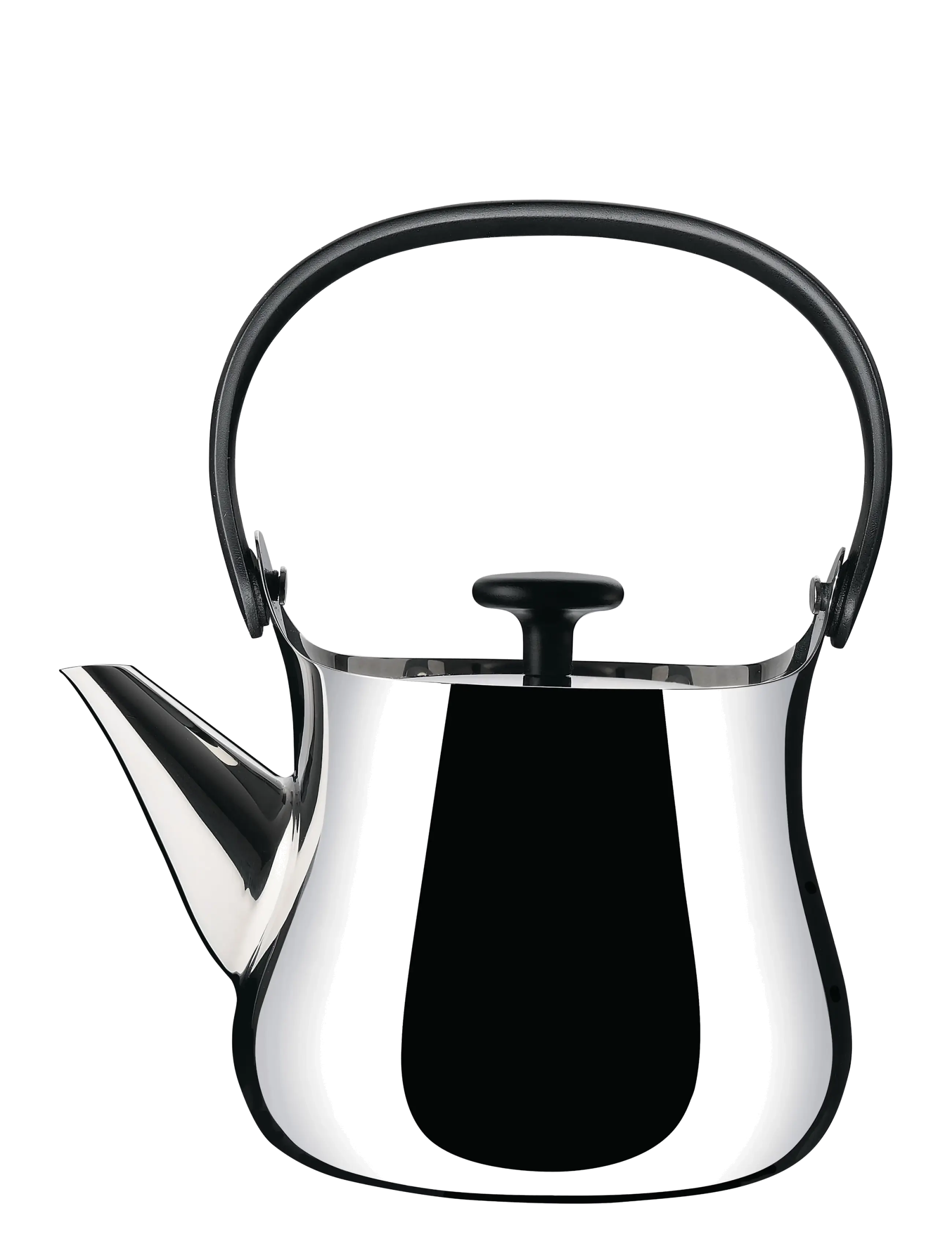Alessi Kettle/Teapot In 18/10 Stainless Steel, Mirror-Polished Handle/Knob In Thermoplastic Induction, Tekande, Sølv, Str: 32X14.3X22CM
