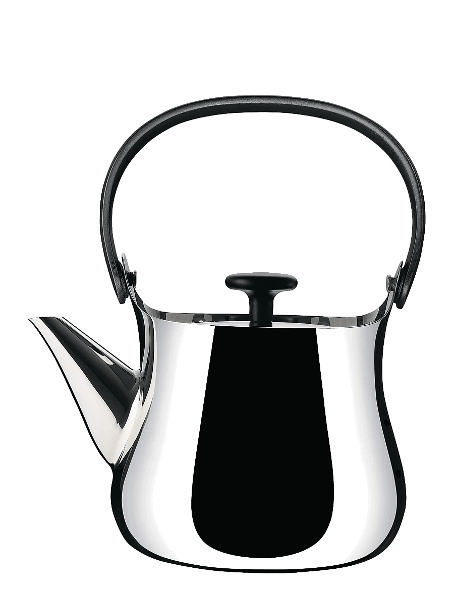 Alessi - Kettle/teapot in 18/10 stainless steel, mirror-polished Handle/knob in thermoplastic induction - teekannen - steel - 1