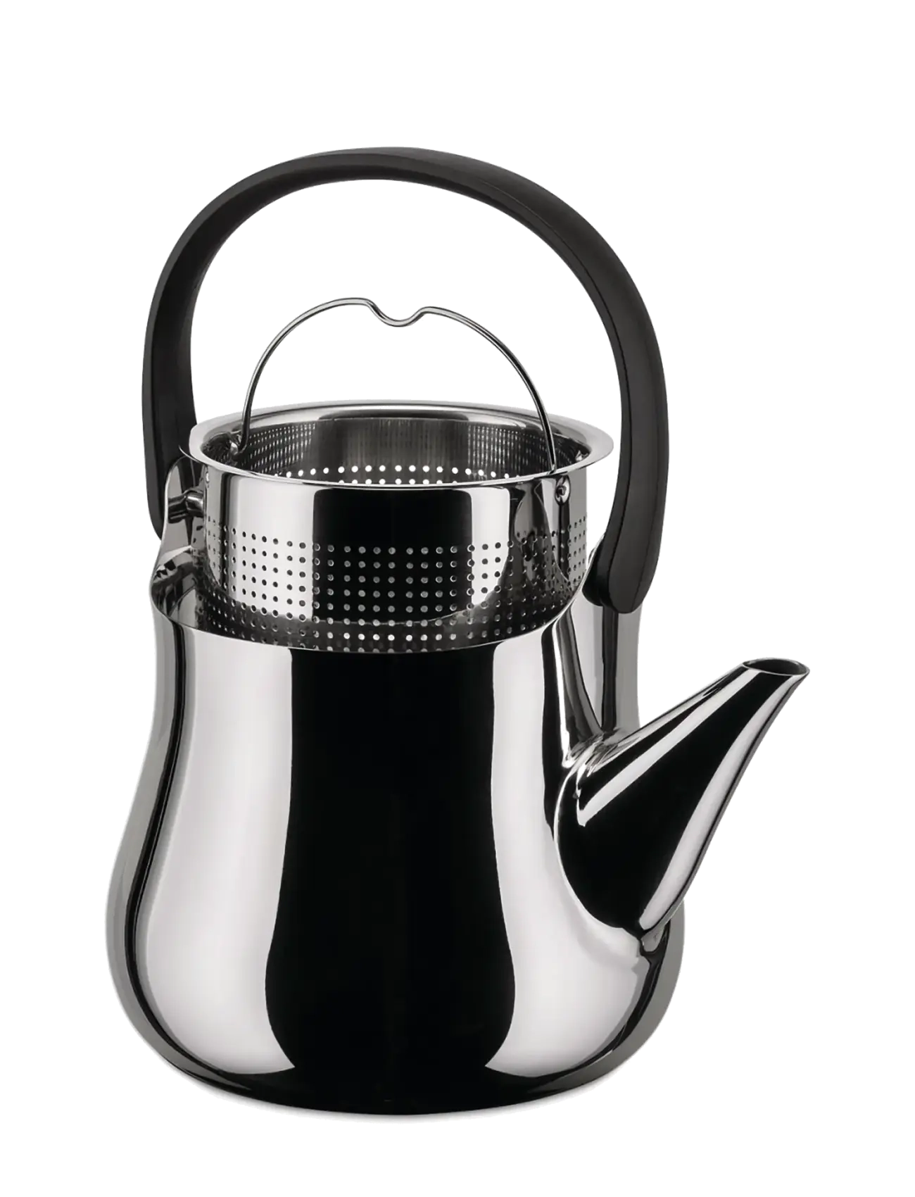 Alessi - Kettle/teapot in 18/10 stainless steel, mirror-polished Handle/knob in thermoplastic induction - steel - 2
