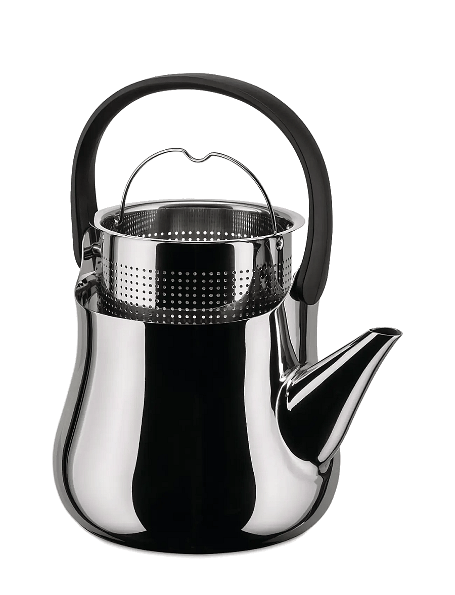 Alessi - Kettle/teapot in 18/10 stainless steel, mirror-polished Handle/knob in thermoplastic induction - teekannen - steel - 2