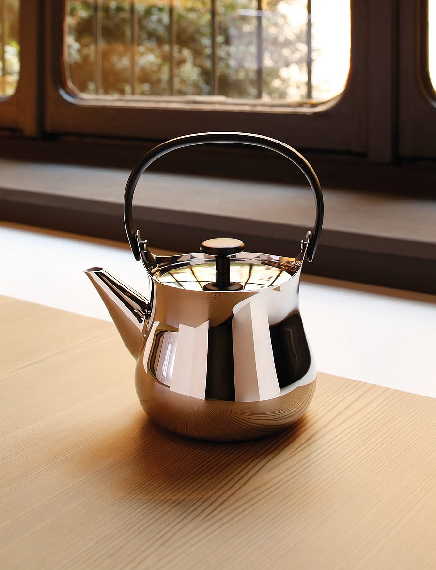 Alessi - Kettle/teapot in 18/10 stainless steel, mirror-polished Handle/knob in thermoplastic induction - teekannen - steel - 3