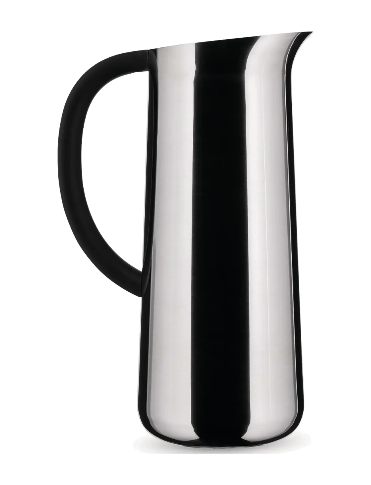 Alessi Double thermo-insulated jug in 18/10 stainless steel mirror-polished and thermoplastic - Alessi - STEEL / silver