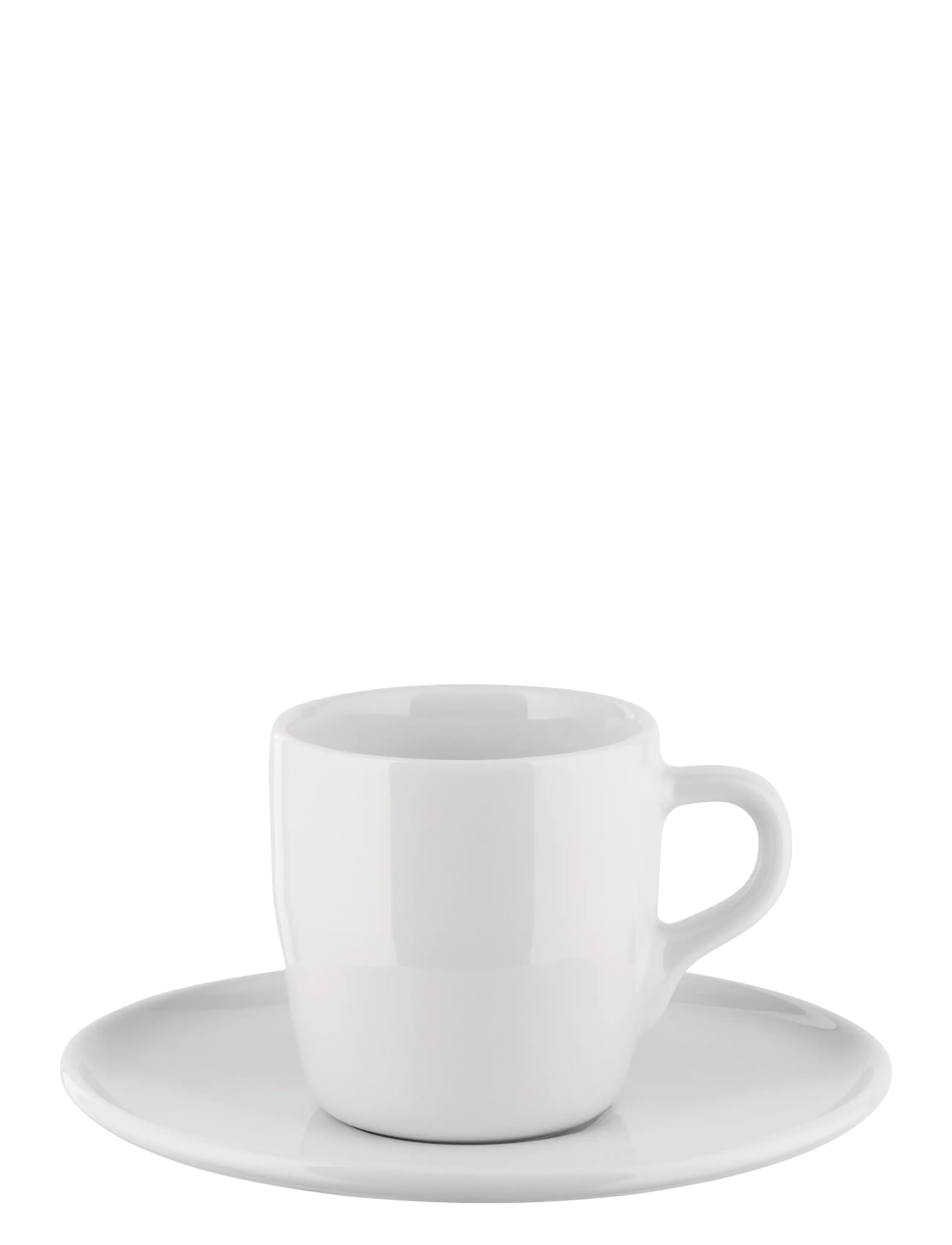Alessi Set of a mocha cup with a saucer in white porcelain - Christmas gifts - WHITE / white