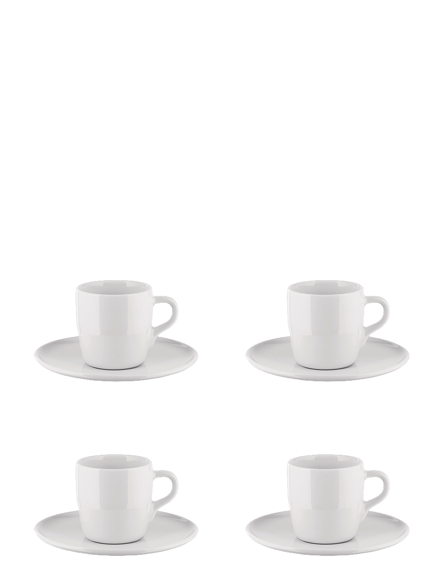 Alessi - Set of a mocha cup with a saucer in white porcelain - kaffetassen - white - 1