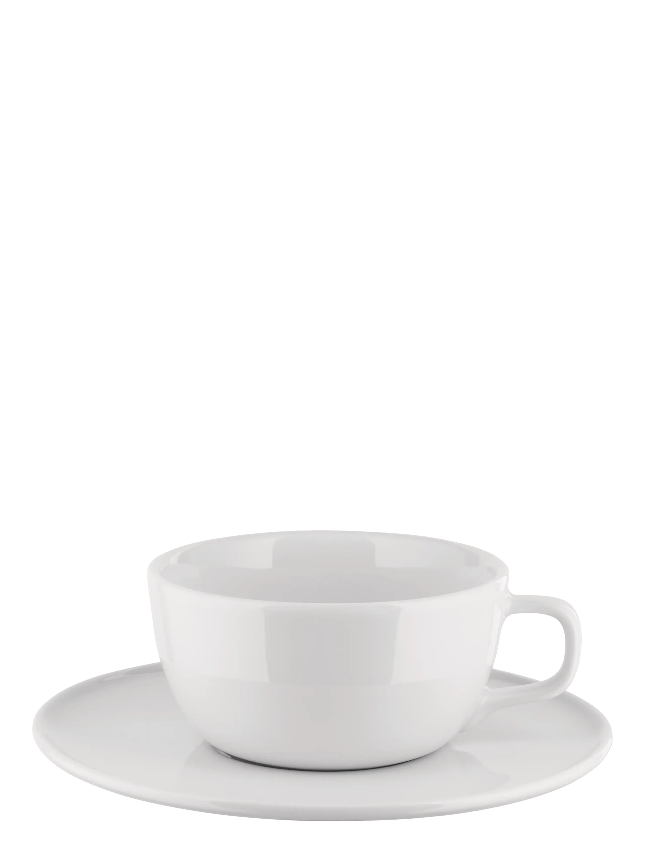 Alessi Set of a teacup and a saucer in white porcelain - Borddækning - WHITE / white