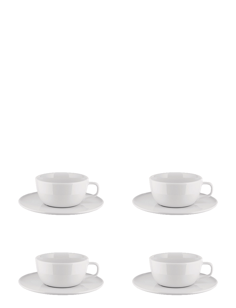 Alessi - Set of a teacup and a saucer in white porcelain - teetassid - white - 0
