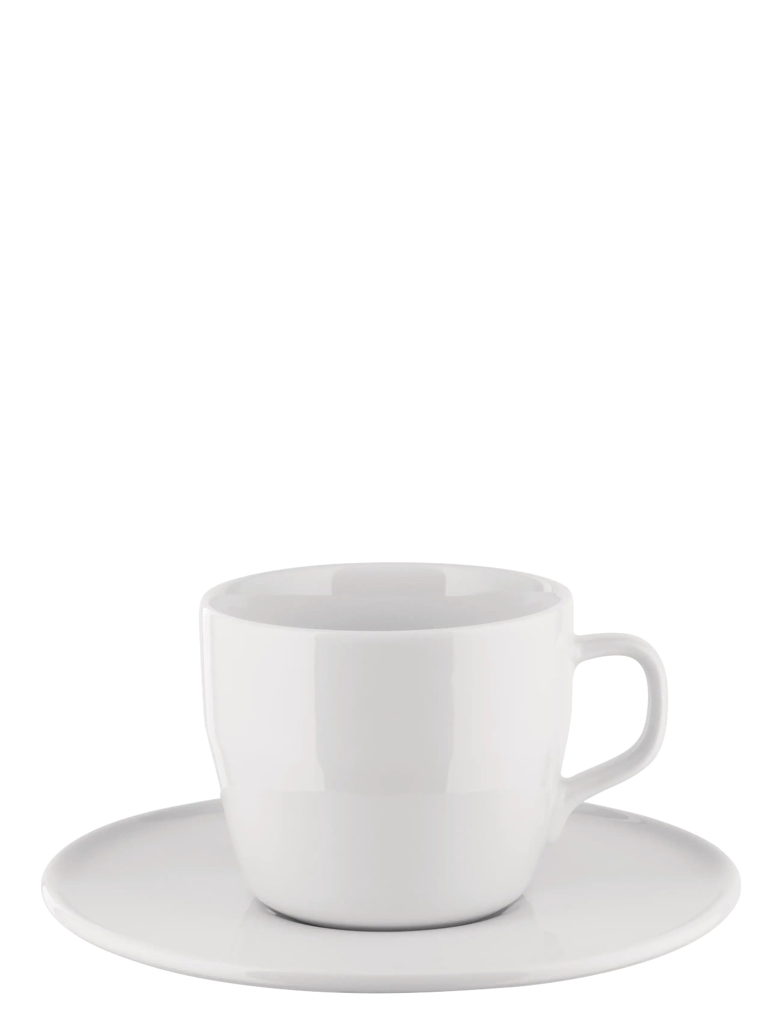 Alessi Set of a drip coffee cup with a saucer in white porcelain - Christmas gifts - WHITE / white
