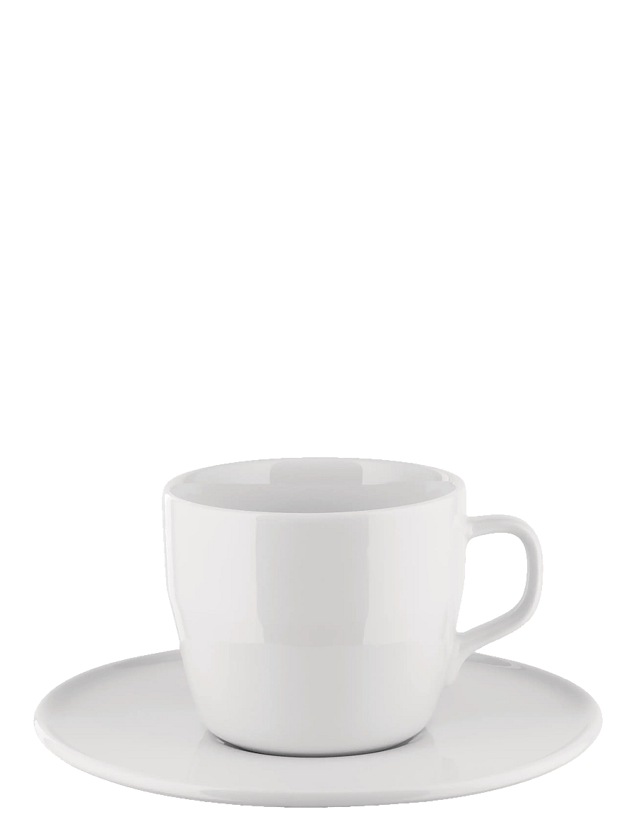 Alessi - Set of a drip coffee cup with a saucer in white porcelain - teetassen - white - 2