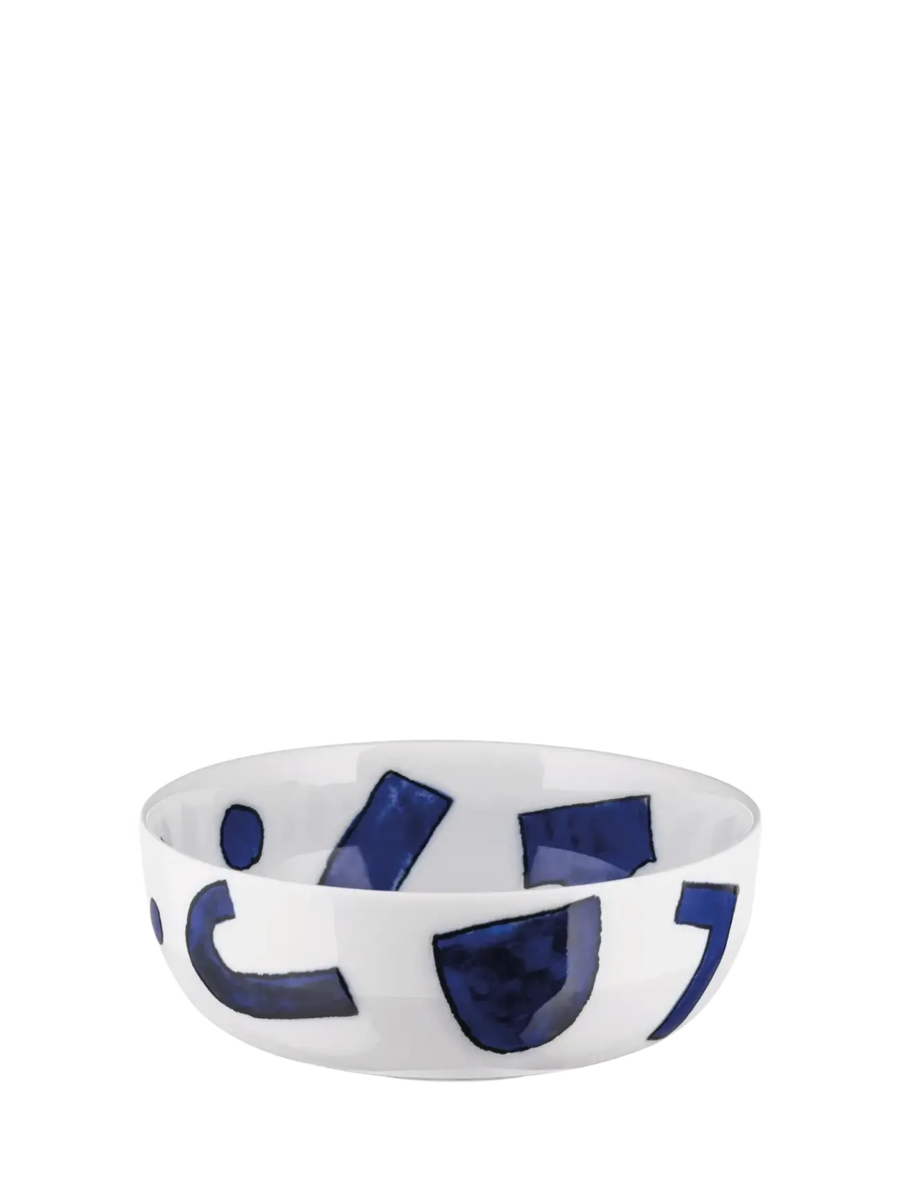 Alessi Small bowl in white porcelain Pattern design by Samiro Yunoki - Borddækning - WHITE/BLUE / blue