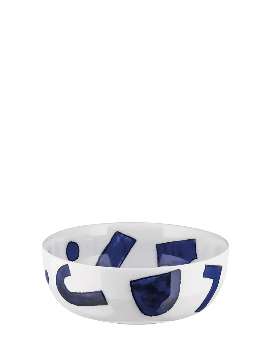 Alessi - Small bowl in white porcelain Pattern design by Samiro Yunoki - müslischalen - white/blue - 2