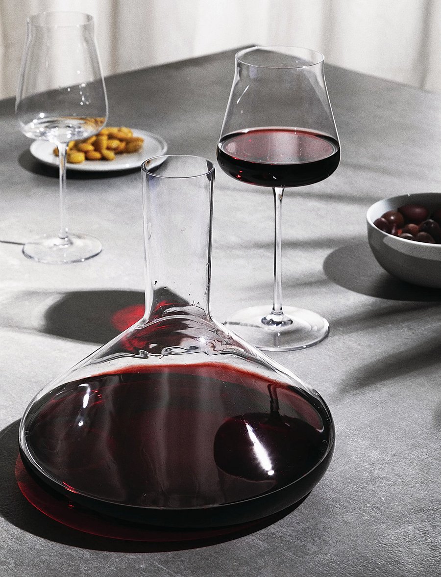 Alessi - Red wine glass in crystal glass - punase veini pokaalid - transparent - 0