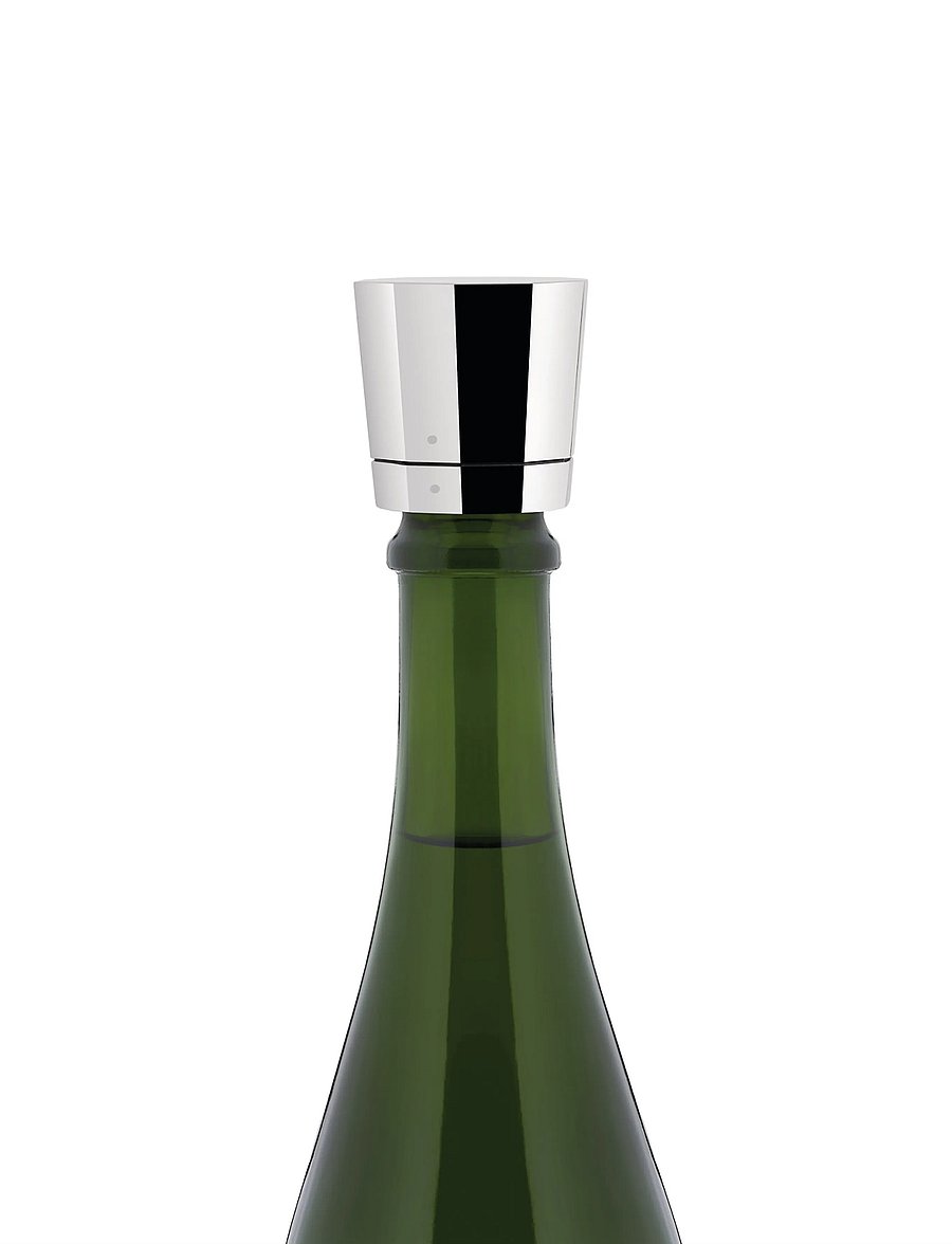 Alessi - Champagne stopper with expanding seal in 18/10 stainless steel - flaschenöffner & weinverschlüsse - steel - 3