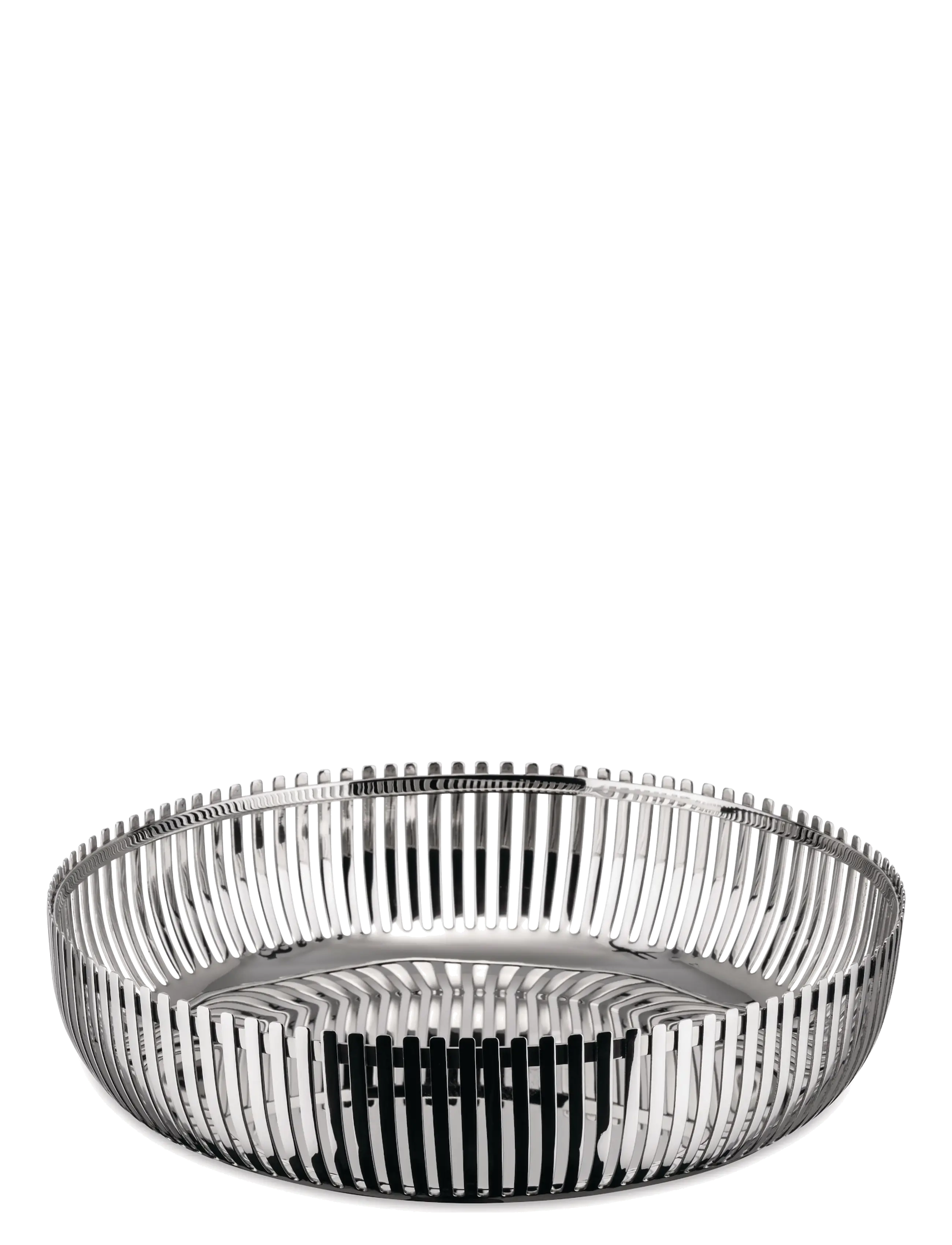 Alessi Alessi Basket In 18/10 Stainless Steel, D20 cm, Silver, Skåle Og Serveringsfade > Frugtskåle, Unisex