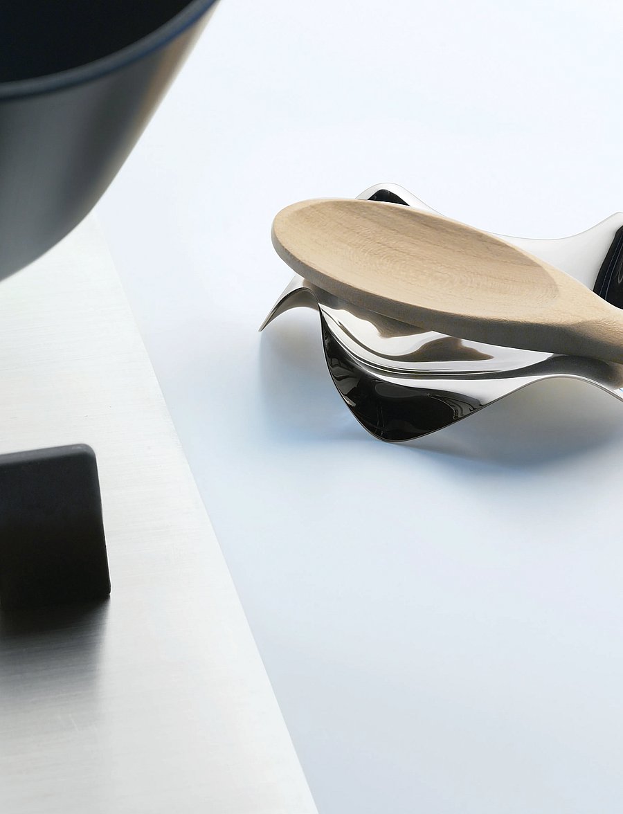 Alessi - Spoon support in 18/10 polished stainless steel - muud köögiriistad - steel - 0