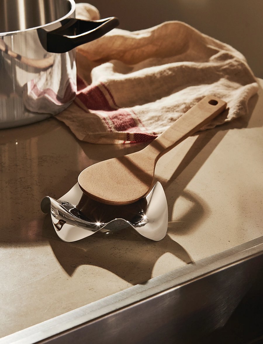 Alessi - Spoon support in 18/10 polished stainless steel - muud köögiriistad - steel - 2
