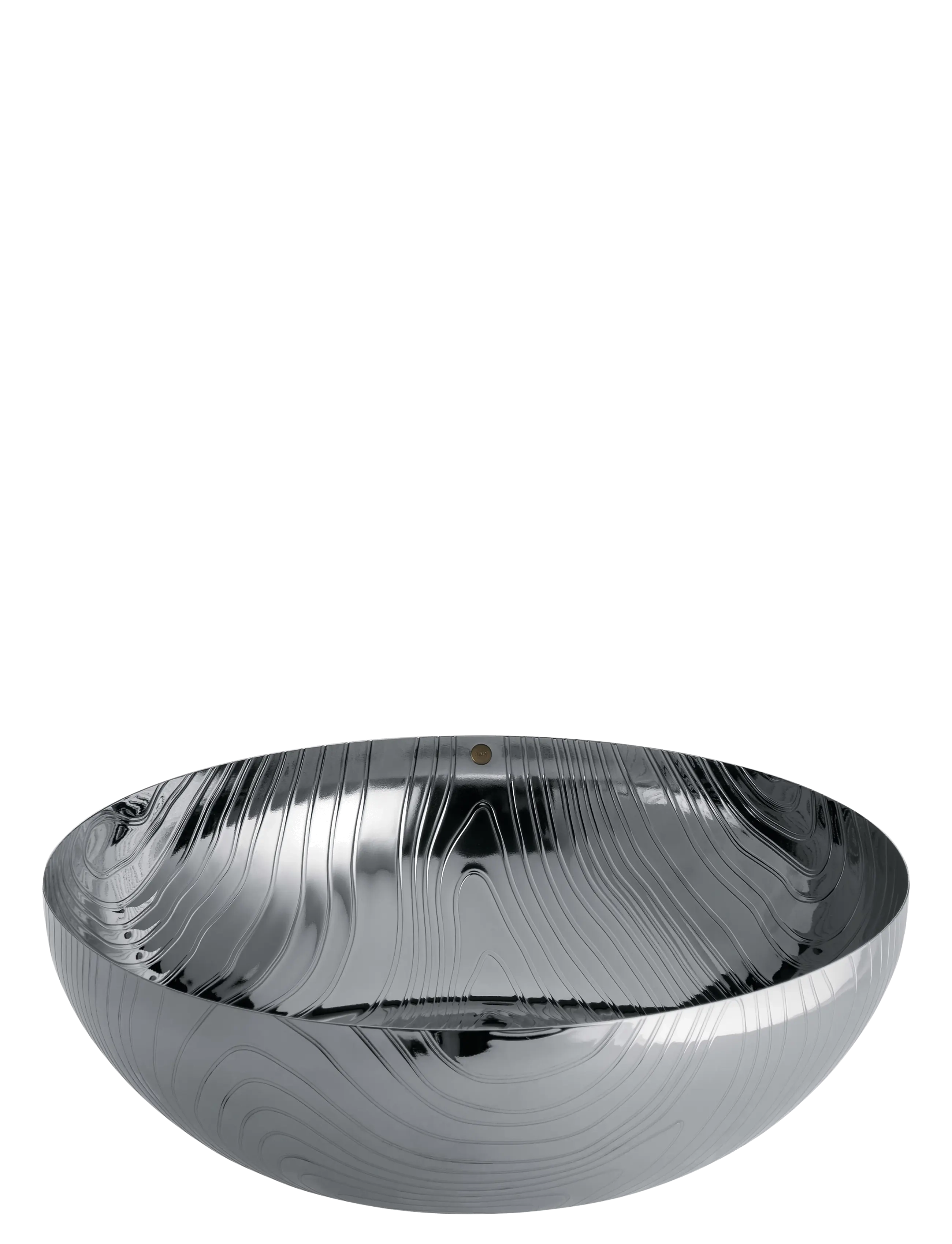 Alessi Bowl In 18/10 Stainless Steel With Relief Decoration, Fruit Skål, Sølv, Str: D29CM