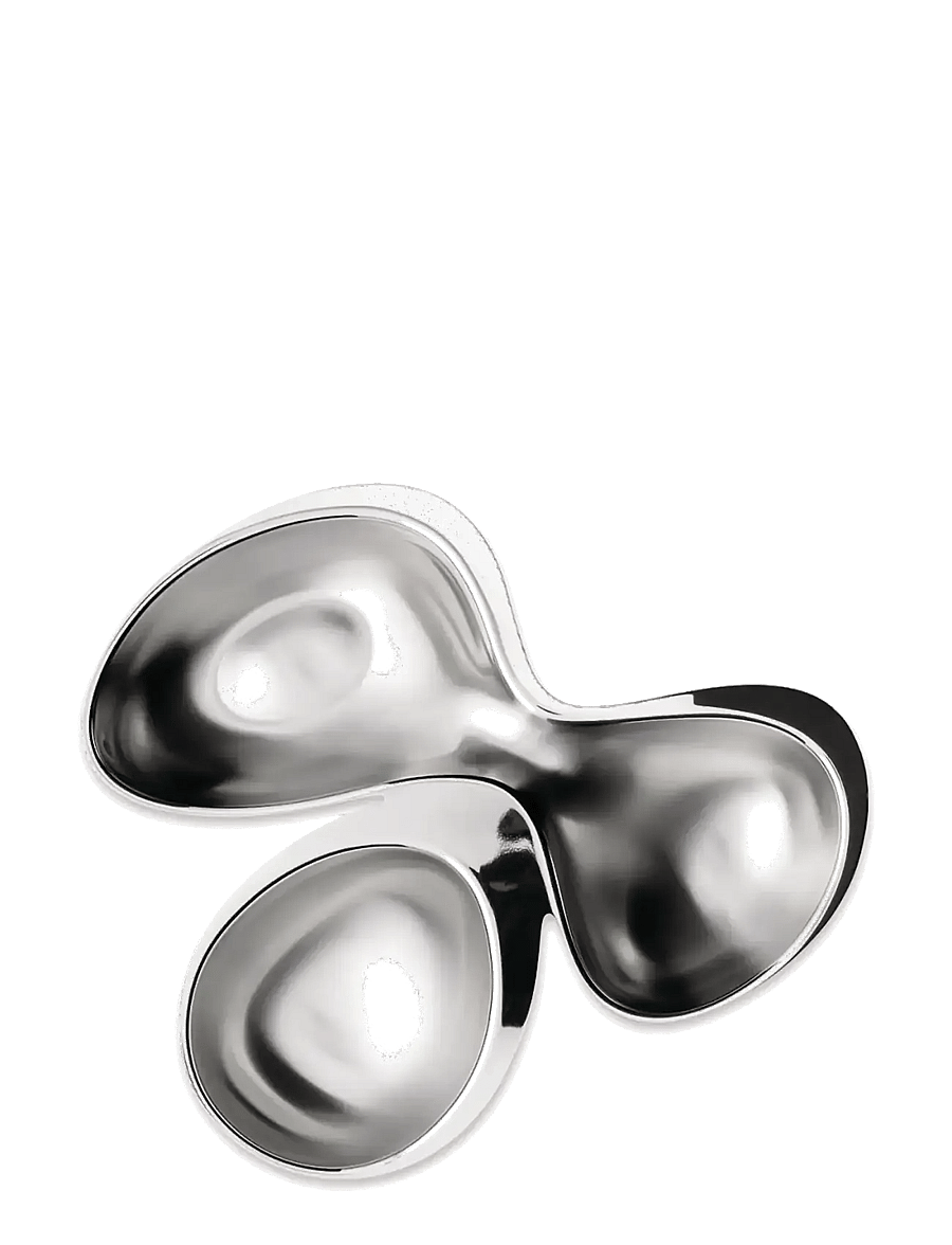 Alessi - Three-piece hors-d'oeuvre set in 18/10 stainless steel, matte with mirror-polished edge - servierschalen - steel - 3