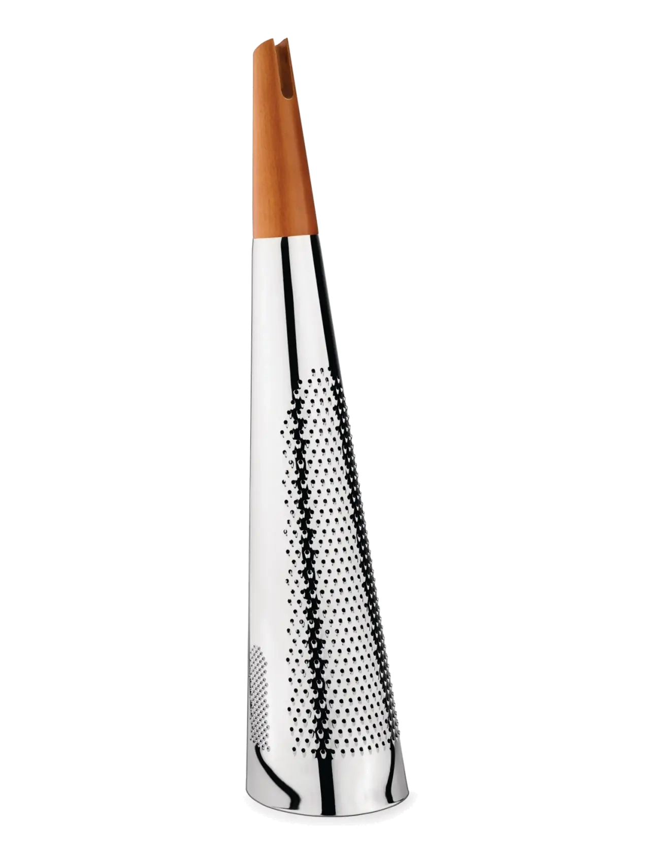 Alessi Giant Grater For Cheese And Nutmeg In Steel And Wood, Rivejern, Sølv, Str: 23X10X46CM