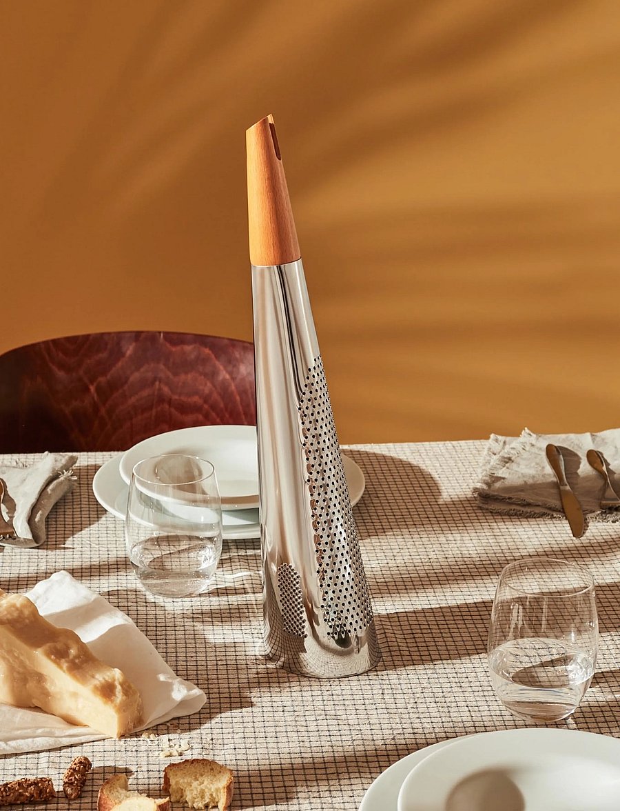Alessi - Giant grater for cheese and nutmeg in steel and wood - riivid - steel - 3