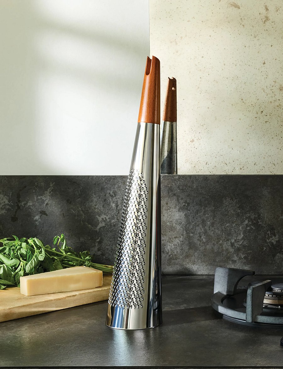 Alessi - Giant grater for cheese and nutmeg in steel and wood - riivid - steel - 4