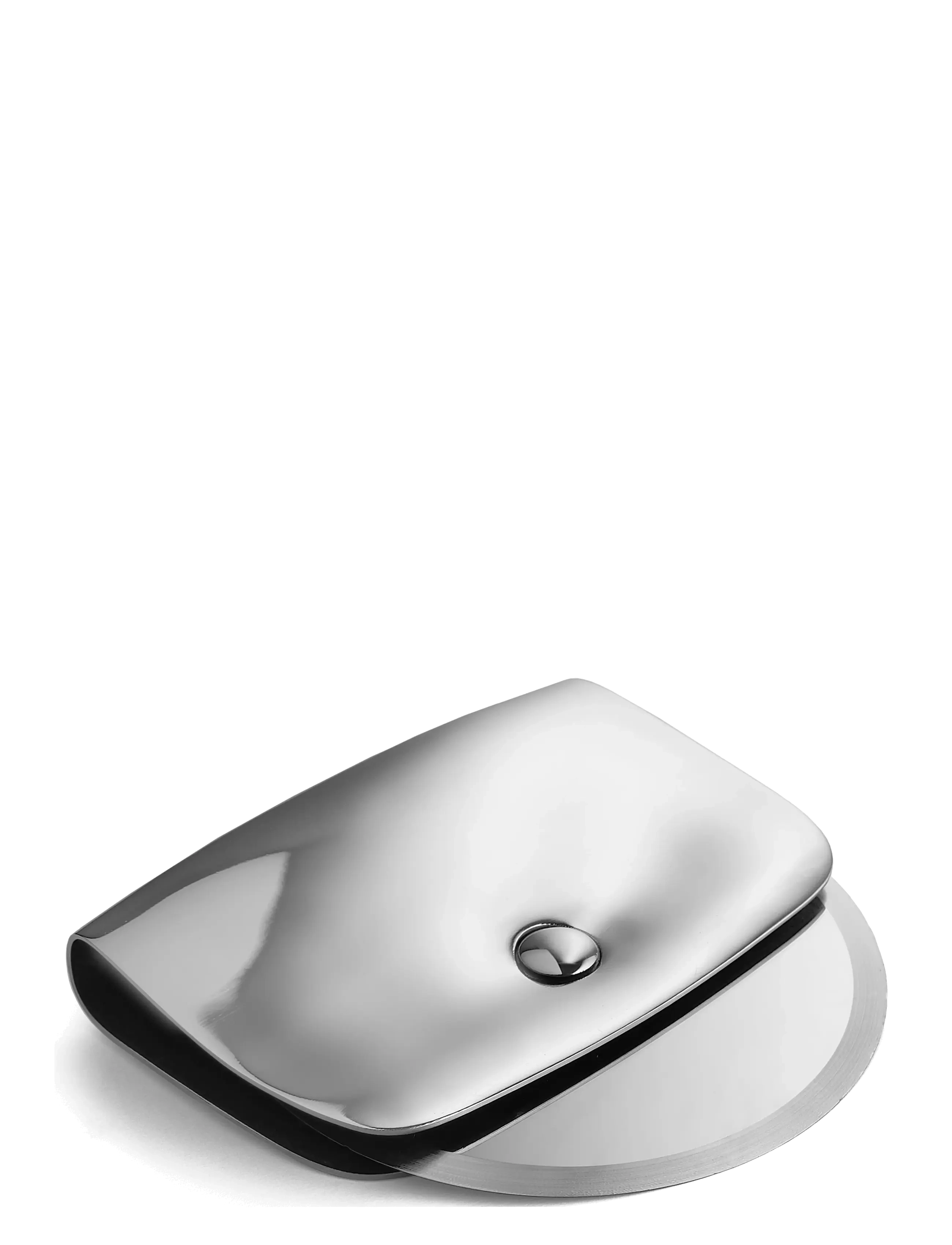 Alessi Pizza cutter in 18/10 stainless steel Blade in steel AISI 420 - Alessi - STEEL / silver